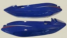Пластик боковой задний (пара) Stels Delta 200, Racer RC200-C5B Magnum (синий, черный, красный)