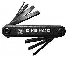Шестигранники набор в ноже Bike Hand YC-270 черный (7 штук +2 отвертки)
