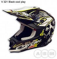 Шлем (кросс) V 321 Black cool VCAN